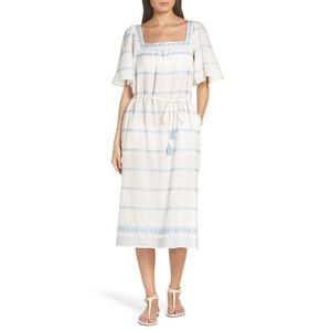NWT Tory Burch Embroidered Ruffle Dress
